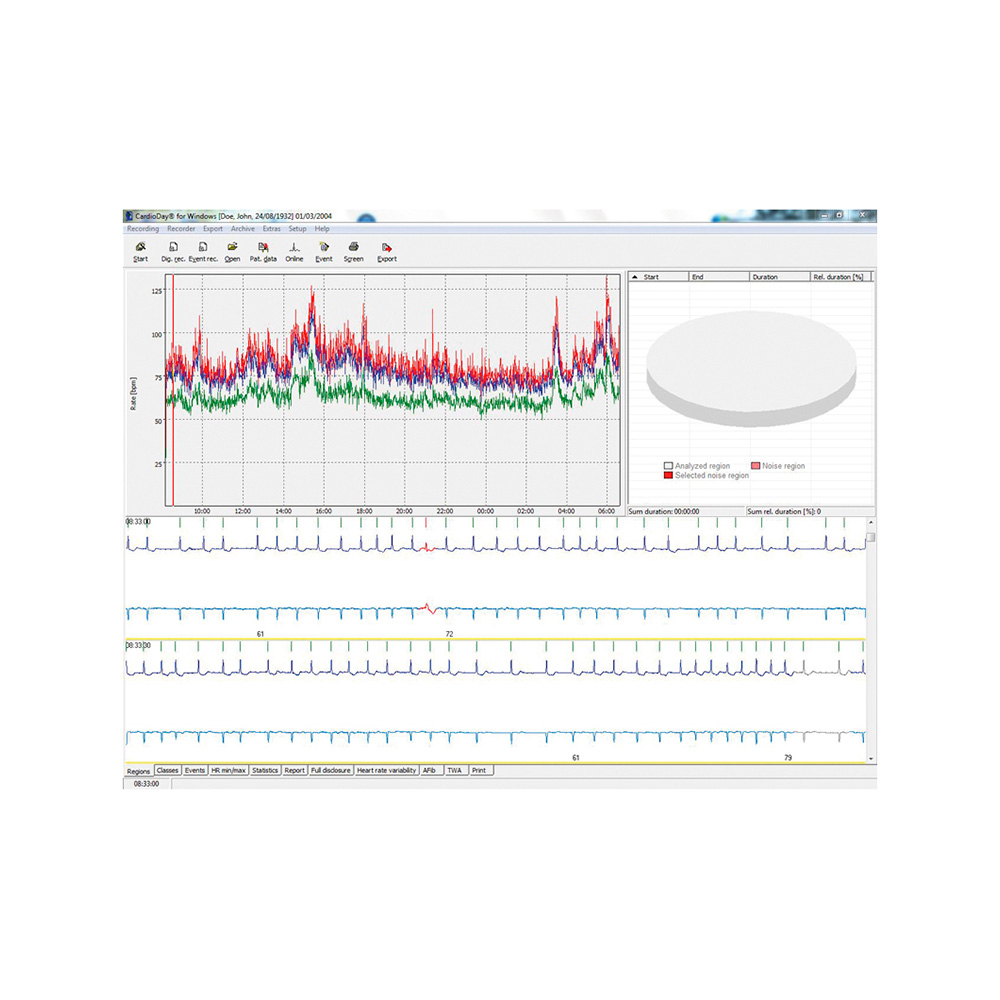 Mit CardioDay Easy Software zur professioenellen Auswertung des Langzeit-EKGs GE CardioDay Easy / SEER 1000 48 h Langzeit-EKG-Set