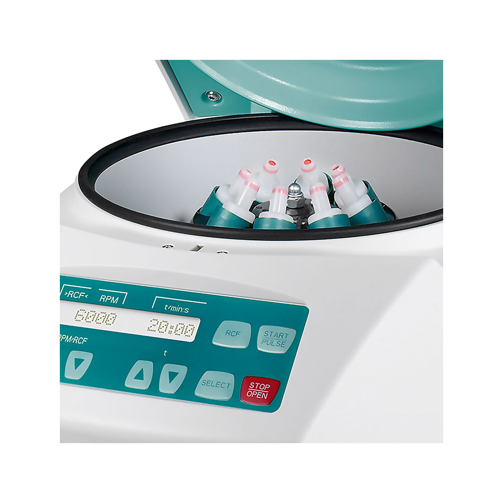 Folientastatur ermöglicht hygienische Eingabe der Patientendaten Hettich EBA 200 Kleinzentrifuge