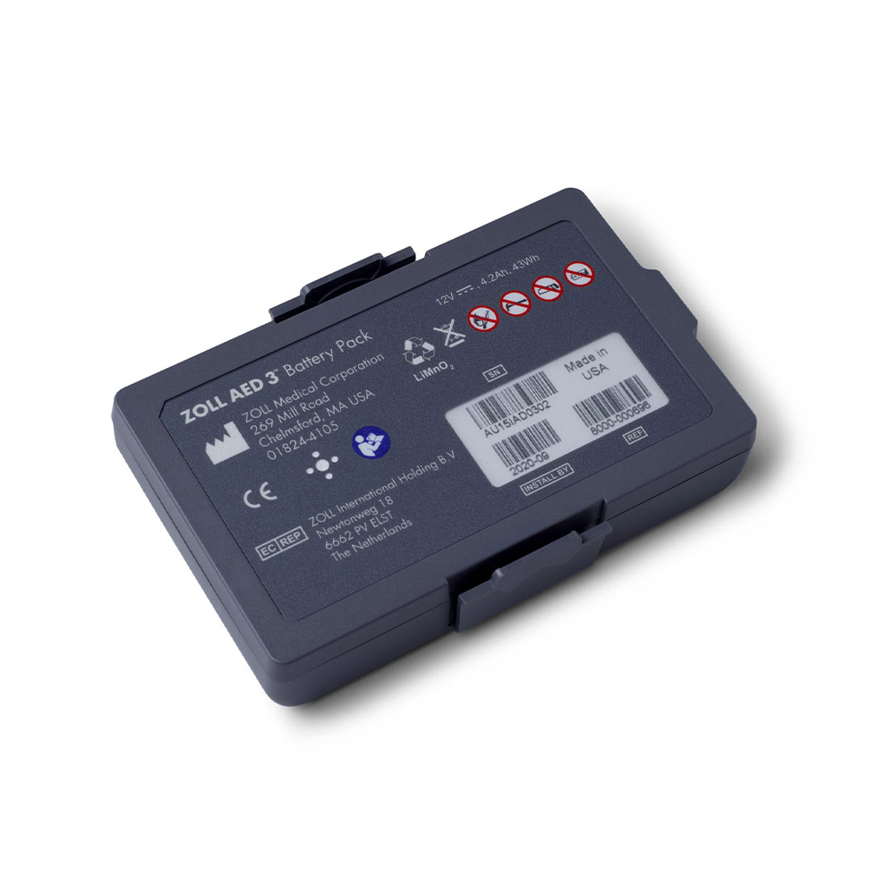 Leicht auszuwechselnde, kompakte Batterie ZOLL AED 3™ Defibrillator