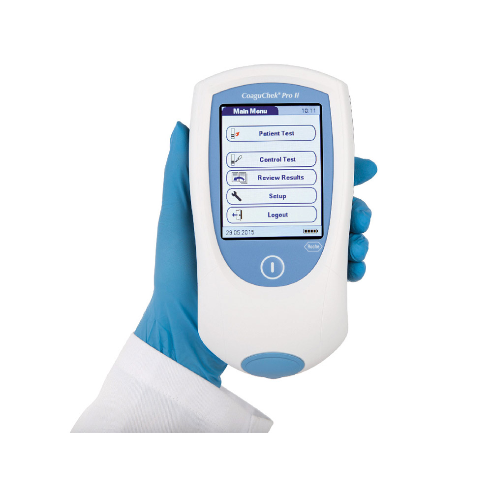 Mobiles Messgerät - auch auf Hausbesuchen verwendbar CoaguChek Pro II System
