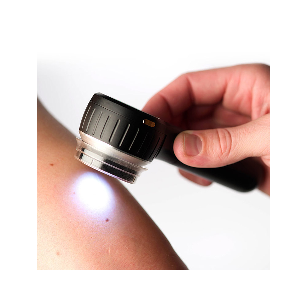 10-fache Vergrößerung mit kreuz-polarisiertem & nicht-polarisiertem Licht 3Gen DermLite DL4 Dermatoskop