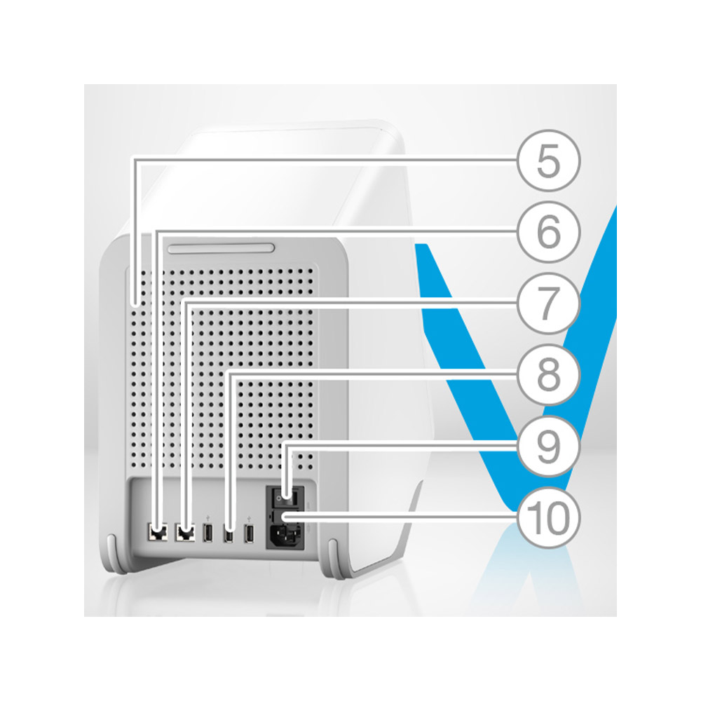 Ethernet 10/100 MB, WLAN 2.4 GHz (802.11b/g/n); intern: Bluetooth v4.1, 2.4 GHz, USB 2.0 Bosch Vivalytic Analyser