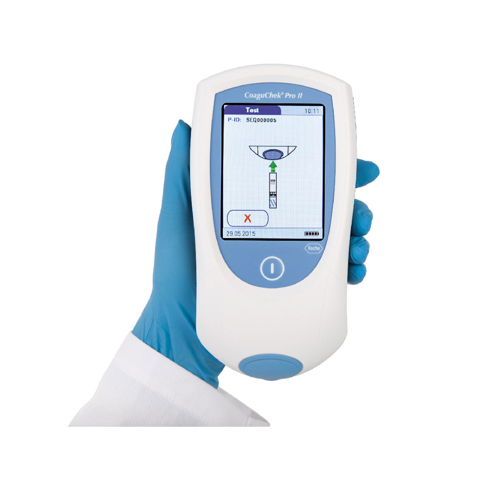 Anzeige der Werte in Sec, INR, % Quick CoaguChek Pro II System