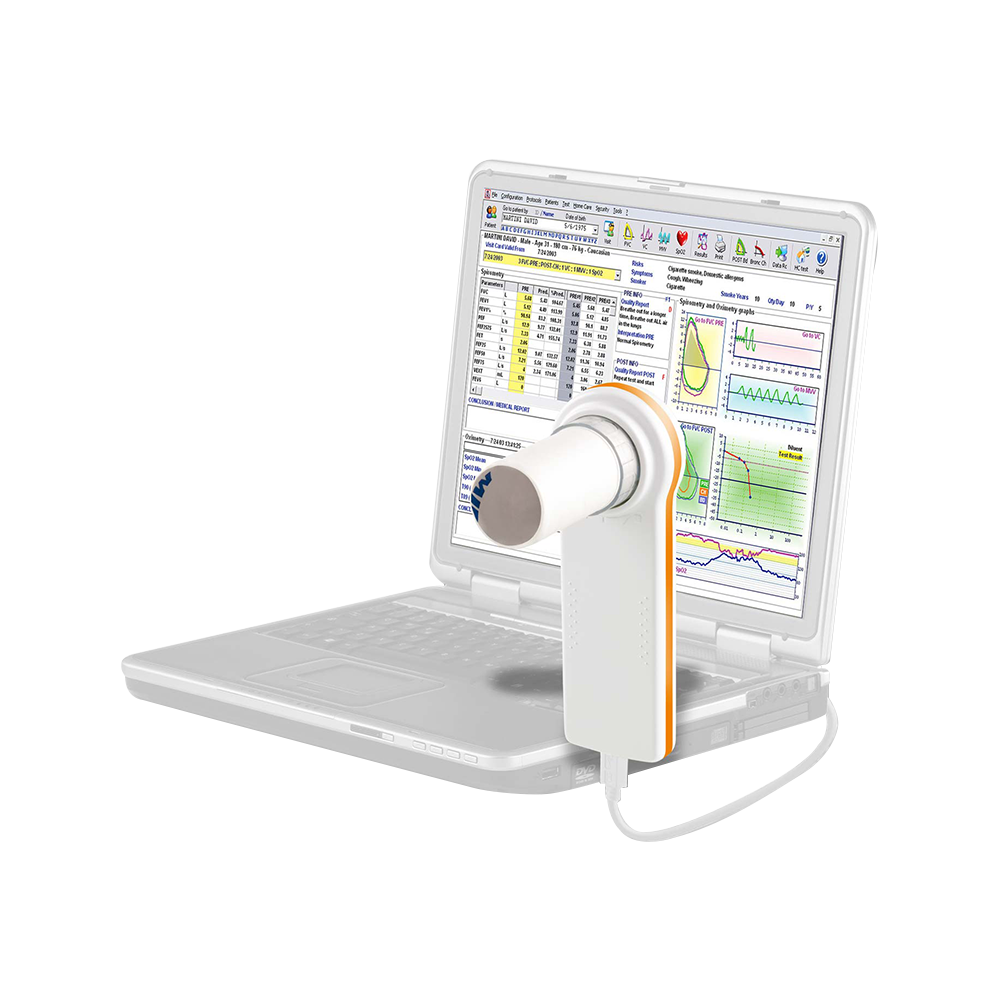 MiniSpir New PC-Spirometer inkl. WinspiroPRO Hochleistungs-PC-Software  Minispir New