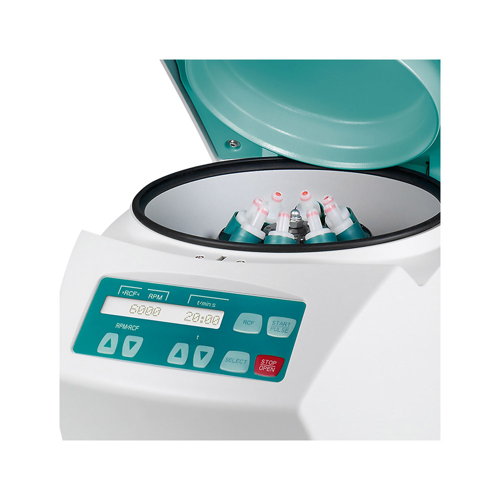 Deckelöffnung per Tastendruck Hettich EBA 200 Kleinzentrifuge